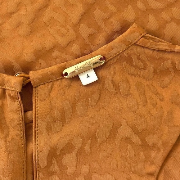 Johanna Ortiz Mini Long-Sleeve Brown Exotic Spices Satin-Jacquard Dress - Picture 4 of 5